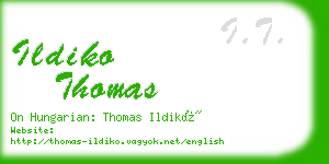 ildiko thomas business card